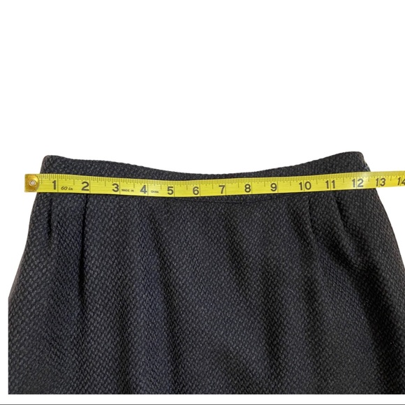 Vintage Soft Wool Blend Lined Skirt A-line w/ Back Button Slit by Graham & Gunn - Picture 5 of 13